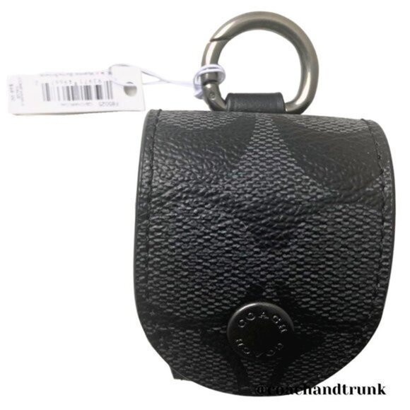 NWT COACH Charcoal and Black Earbud Case - Picture 8 of 9